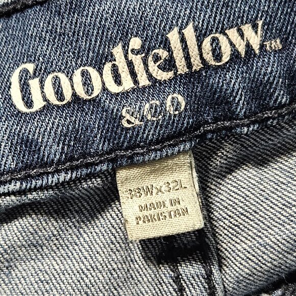 Goodfellow Slim Jeans Mens Size 38 X 32 Mid Rise Medium Wash Denim Pants - Picture 5 of 7